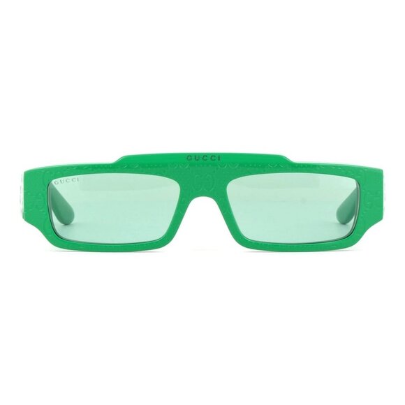New GUCCI Green Rectangle GG1592S 003 Sunglasses Women - Picture 2 of 3